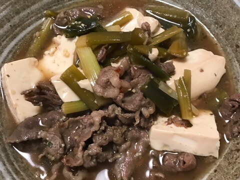 ガーリック風味の肉豆腐